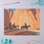 メイナード・ディクソンによる峡谷のナバホス 薄葉紙 (クラフト)