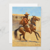 メイナード・ディクソンによる旧カリフォルニアのランチェロ サンキューカード (正面/裏面)