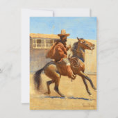 メイナード・ディクソンによる旧カリフォルニアのランチェロ サンキューカード (正面)