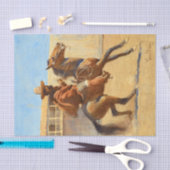 メイナード・ディクソンによる旧カリフォルニアのランチェロ 薄葉紙 (クラフト)