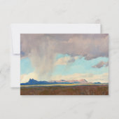 メイナード・ディクソンによる湾への雨 サンキューカード (正面)