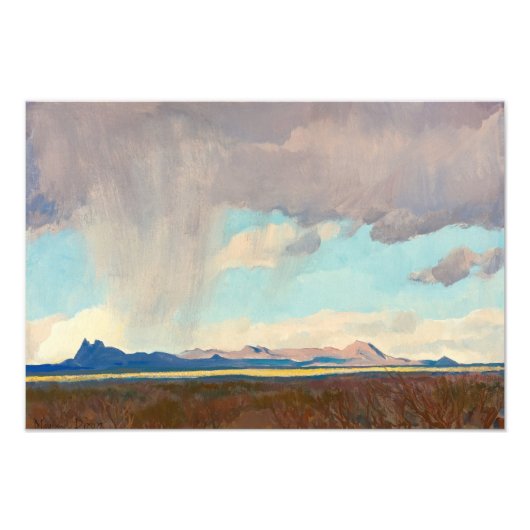 メイナード・ディクソンによる湾への雨 フォトプリント            (正面)