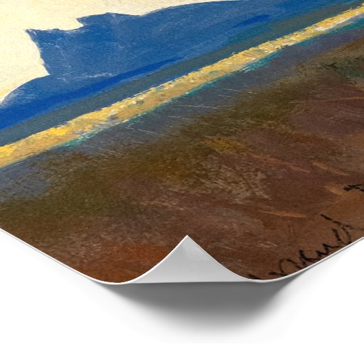 メイナード・ディクソンによる湾への雨 ポスター (角)