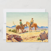 メイナード・ディクソンによる馬のカウボーイズ サンキューカード (正面)