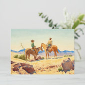 メイナード・ディクソンによる馬のカウボーイズ サンキューカード (スタンド正面)