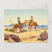 メイナード・ディクソンによる馬のカウボーイズ シーズンポストカード (正面)