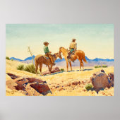 メイナード・ディクソンによる馬のカウボーイズ ポスター (正面)