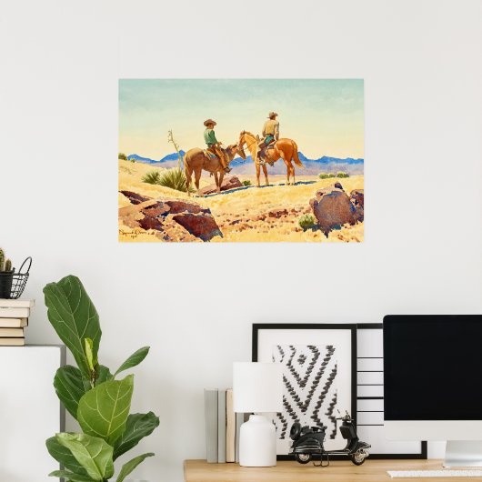 メイナード・ディクソンによる馬のカウボーイズ ポスター (ホームオフィス)