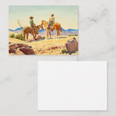 メイナード・ディクソンによる馬のカウボーイズ 名刺 (正面/裏面)