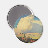 メイナード・ディクソンによる「オープンレンジ」 (1942) マグネット (正面/裏面)