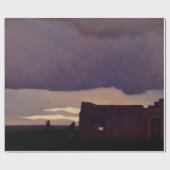 メイナード・ディクソンによる「午後遅く」西洋美術 ラッピングペーパー (フラット)