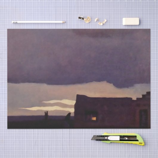 メイナード・ディクソンによる「午後遅く」西洋美術 薄葉紙 (クラフト)