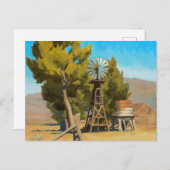 メイナード・ディクソンのネバダ州カーソン、ランチ・ウィンドミル ポストカード (正面/裏面)