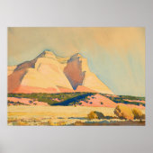 メイナード・ディクソンのユタ州山・カルメルの眺め ポスター (正面)