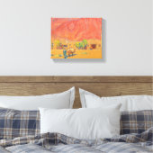 メイナード・ディクソンの町と崖 キャンバスプリント (インサイチュ (寝室))