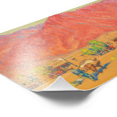 メイナード・ディクソンの町と崖 フォトプリント            (角)