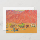 メイナード・ディクソンの町と崖 ポストカード (正面/裏面)