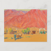 メイナード・ディクソンの町と崖 ポストカード (正面)