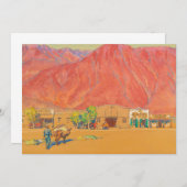 メイナード・ディクソンの町と崖 招待状 (正面/裏面)