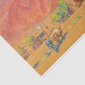 メイナード・ディクソンの町と崖 薄葉紙 (詳細)