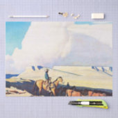 メイナード・ディクソンの「オープン・レンジ」西洋美術 薄葉紙 (クラフト)