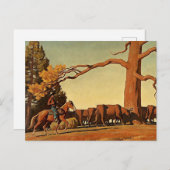 メイナード・ディクソンの「尾根の上」西洋美術 ポストカード (正面/裏面)