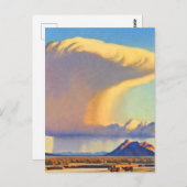 メイナード・ディクソンの「干ばつと豪雨」 ポストカード (正面/裏面)