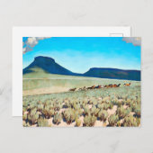 メイナード・ディクソン著「ワイルドホースカントリー」 ポストカード (正面/裏面)