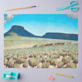 メイナード・ディクソン著「ワイルドホースカントリー」 薄葉紙 (クラフト)