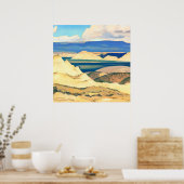 メイナード・ディクソン著「大きい石・バレー・ユタ」 ポスター (キッチン)