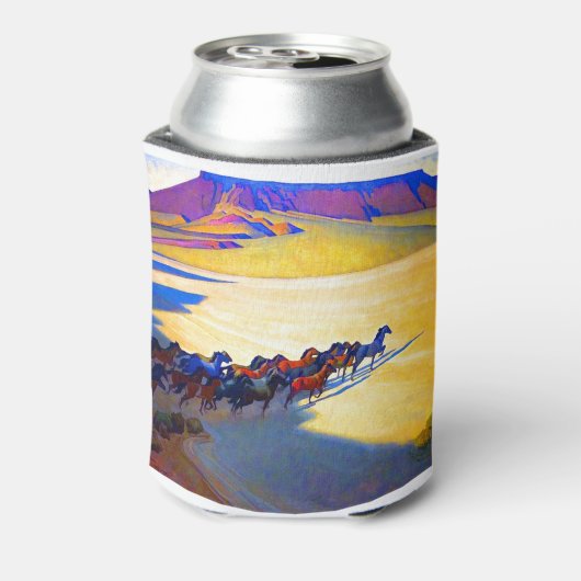 メイナード・ディクソン野生馬 缶クーラー (缶裏面)
