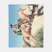 メイナード・ディクソン『カウカントリー』 フリースブランケット (正面)