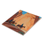 メイナード·ディクソン『ナバジョス·イン·ア·キャニオン』 タイル (側面)