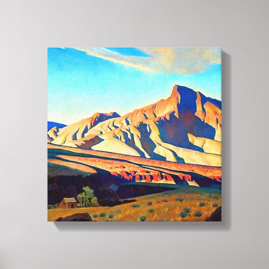 メイナード・ディクソン『砂漠のネズミの故郷』 キャンバスプリント (正面)