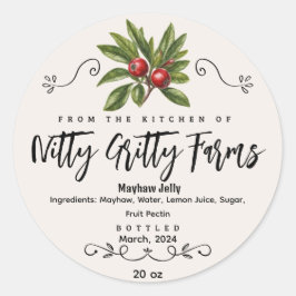 メイハウJam Jelly preserveカスタム缶詰ラベル ラウンドシール