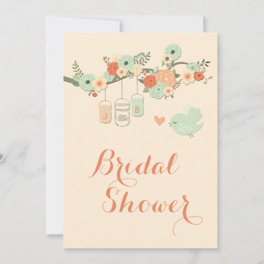 メイパーソナライズされたソンジャーズフローラツリーブライダルシャワー 招待状 (正面)