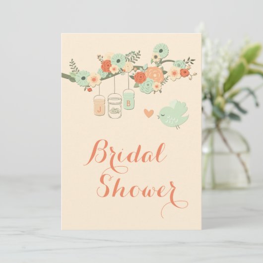 メイパーソナライズされたソンジャーズフローラツリーブライダルシャワー 招待状 (スタンド正面)