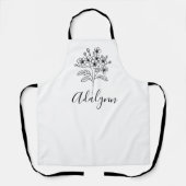 メイパーソナライズされたリリー・オブ・ザ・バレー誕生花 エプロン (正面)