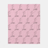 メイパーソナライズされたリリー・オブ・ザ・バレー誕生花 フリースブランケット (正面)