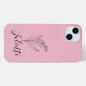 メイパーソナライズされたリリー・オブ・ザ・バレー誕生花 Case-Mate iPhoneケース (裏面 (横))