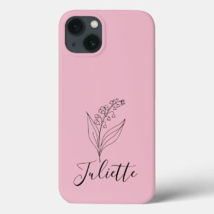 メイパーソナライズされたリリー・オブ・ザ・バレー誕生花 iPhone 13ケース