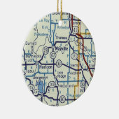 メイビルWIヴィンテージマップ セラミックオーナメント (右)
