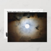 メイフェアの月明かり。自然の雲と光 ポストカード (正面/裏面)