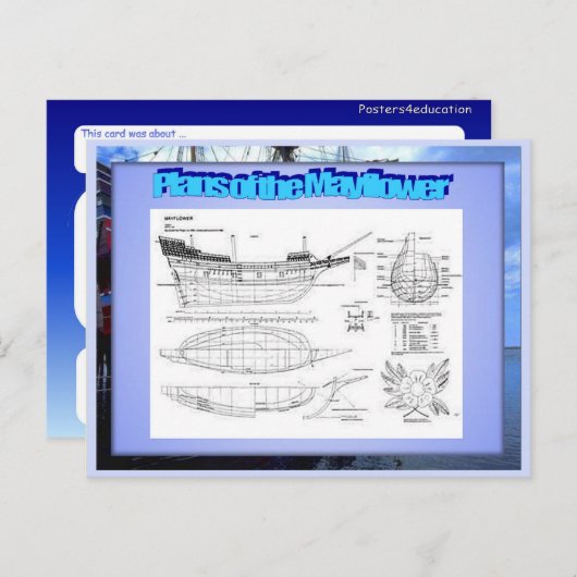 メイフラワーの教育、歴史、計画 ポストカード (正面/裏面)