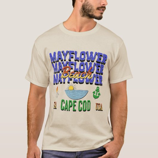 メイフラワービーチケープコッド Tシャツ (正面)