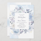 メイフラワーブルー結婚式招待状 招待状 (正面/裏面)