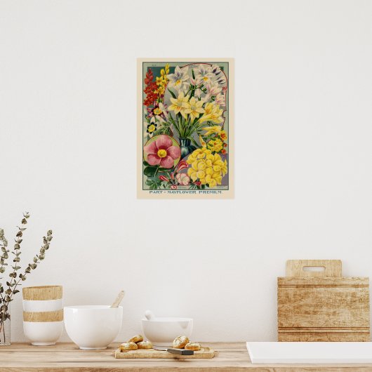 メイフラワーヴィンテージシードカバー ポスター (キッチン)