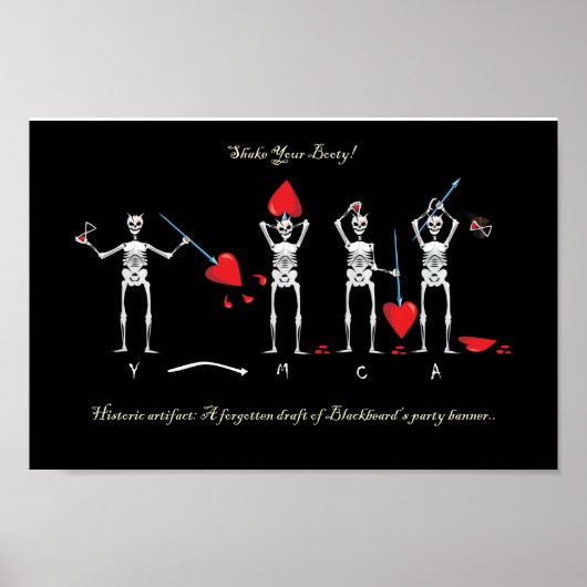 メイフラワー大尉の黒ひげ旗 ポスター (正面)