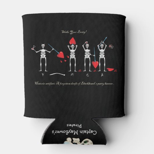 メイフラワー大尉の黒ひげ旗 缶クーラー (裏面)