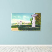 メイフラワー女性へのメモリアルポルティコビュー キャンバスプリント (インサイチュ (ウッドフロア))